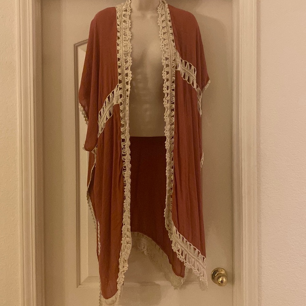 NWOT Boho Crocheted Cardigan‎ Cover Up